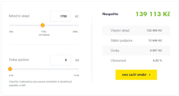 Kalkulačka Raiffeisen stavební spořitelny
